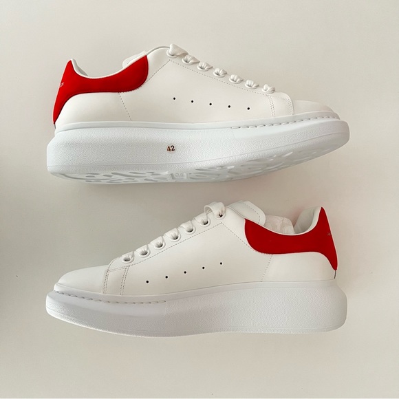 ALEXANDER MCQUEEN Oversized Sneaker in White/lust Red - Picture 8 of 12